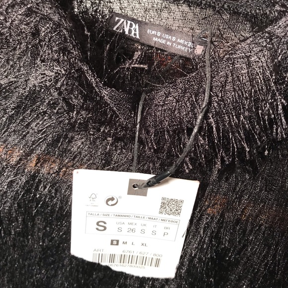 Zara Black Fringed Top - Picture 2 of 5